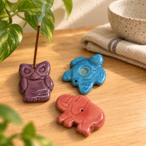 Set of 40 Incense Holders Ceramic Assorted Animals