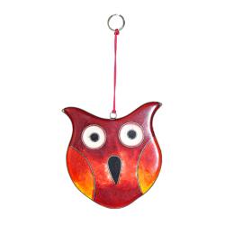 Suncatcher owl assorted colours, 8 x 7.5cm