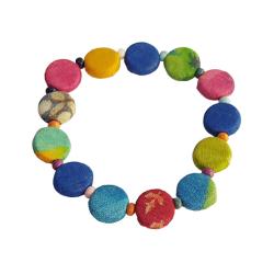 Bracelet Recycled Round Beads 7.5 cm