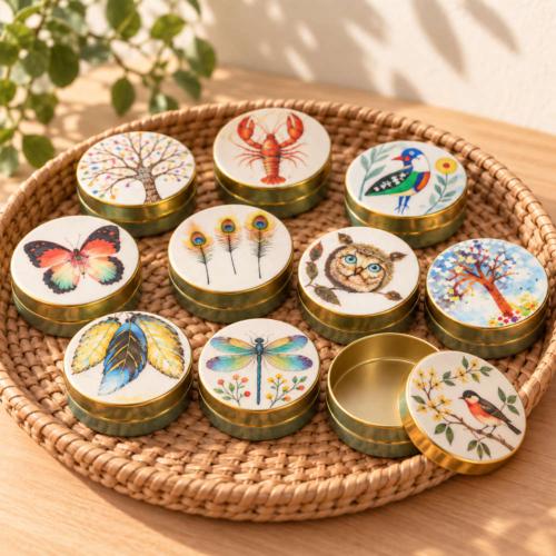 Set of 10 Pill Boxes Assorted Designs Wildlife
