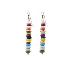 Earrings Ting Ring Beads Multicoloured