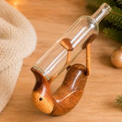 Holder For Wine Bottle or Similar, Duck Bamboo Root
