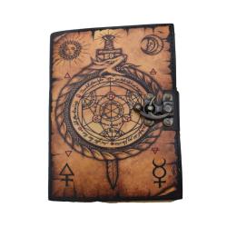 Notebook Leather Bound Sword 15x20cm