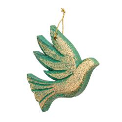Hanging Dove Decoration Albesia Wood 9 x 8.5cm