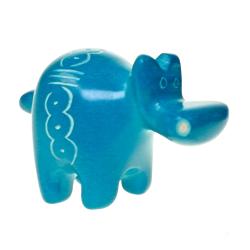 Kisii stone mini hippos, set of 9, assorted