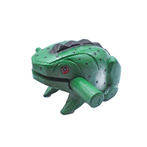 Croaking Frog Guiro Wood Green 7x11x7cm