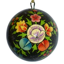 Hanging tree decoration, floral design, bauble 8cm diameter