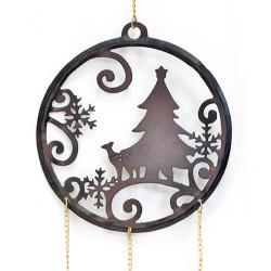 Metal Chime Christmas Scene
