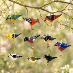 Hanging Bird Decorations 6 x 10 Designs, Recycled Plastic