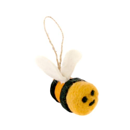 Hanging decoration, felt bee