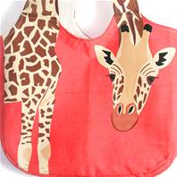 Shoulder bag, cotton, giraffe