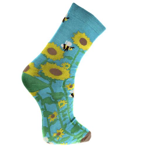 Bamboo socks, sunflowers & bees, Shoe size: UK 3-7, Euro 36-41