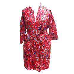 Kimono Leftover Fabric Red Main Colour One-Size