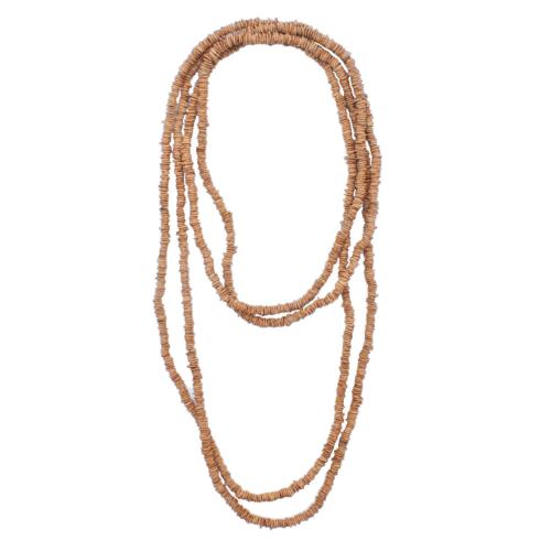 Necklace, Marocoto Seeds Brown 175cm