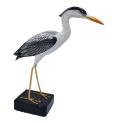 Heron, hand carved and painted 37cm height
