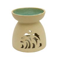 Oilburner, circular with dolphin cut out design, 11cm height