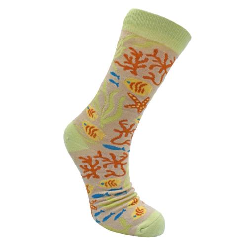 Bamboo Socks Coral Reef Shoe Size UK 7-11 Mens
