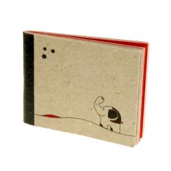 Elephant poo notepad, elephant and stars, 9.5x7.5cm
