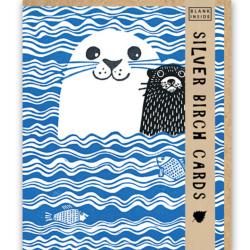 Greetings Card, Seal Otter, 14x17cm