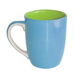 Blue and Green hand-painted Mug, 11 x 8.5 cm