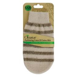 Exfoliating linen & cotton wash mitt, eco-friendly, zero plastic