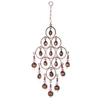Chime multi bells, recycled brass, 55cm height