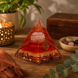 Orgone Pyramid Red Chips 9x7cm