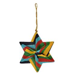 Hanging Christmas Decoration, Rainbow paper star