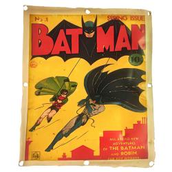 Recycled Metal Drum Batman Wall Plaque