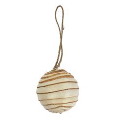 Christmas Bauble, Sola Plant Stripes, 6cm