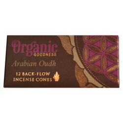 Organic Goodness Arabian Oudh 12 Back-Flow Incense Cones set of 6