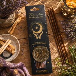 Incense Sticks and Burner Esoteric Purifying Moon, Palo Santo and Lavender