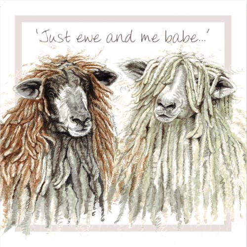 Greetings card, just ewe and me