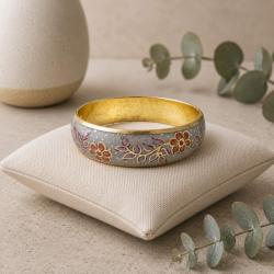 Bangle Floral Lilac with Small Red Flowers