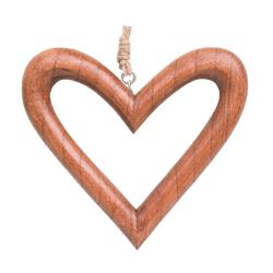 Hanging Heart Jempinis Wood 23 x 23cm