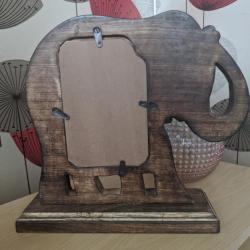 Frame mango wood elephant shape 4x6inch photo