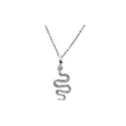Pendant Necklace Silver Colour Serpent