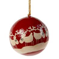 Bauble reindeer, 6cm diam