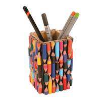 Pen/pencil pot, recycled crayons