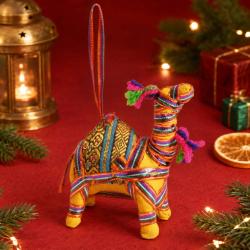 Hanging Rajasthani Fabric Camel Ornament