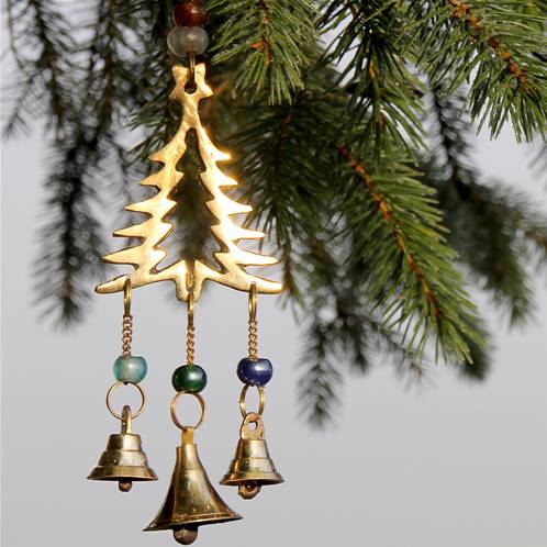 Brass chime Christmas tree