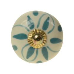 Ceramic door knob, round, assorted