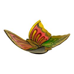 Coconut incense holder painted butterfly, assorted designs