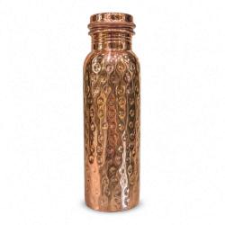Copper water bottle, hammered, 900ml