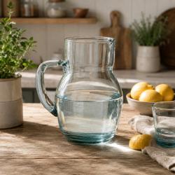 Handcrafted Recycled Glass Jug 1.4 Litre