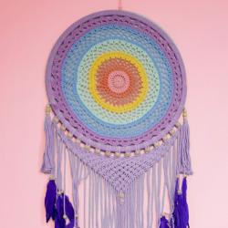 Dreamcatcher purple plus mixed colours, 42cm diameter