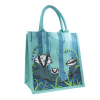 Jute bag, badgers