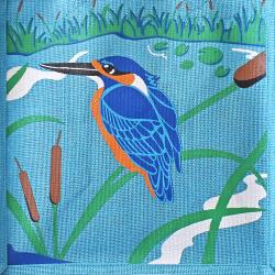 Jute shopping bag, Kingfisher 30x30cm