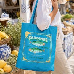 Tote Bag Recycled Cotton Sardines 36 x 40cm