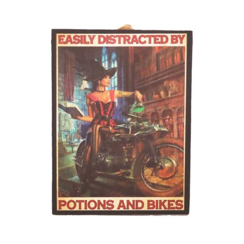 Plaque Albesia Wood Easily Distracted 15 x 20cm